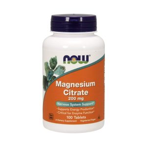 NOW Magnesium Citrate 200 mg, 100 tablets
